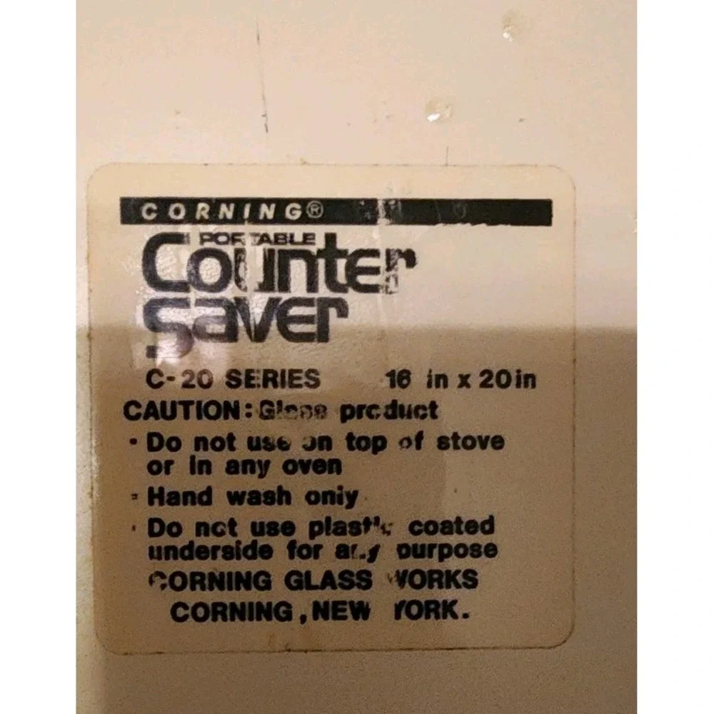 Vintage Corning Counter Saver Glass Cutting Board Goose 16x20 Cottagecore Granny
